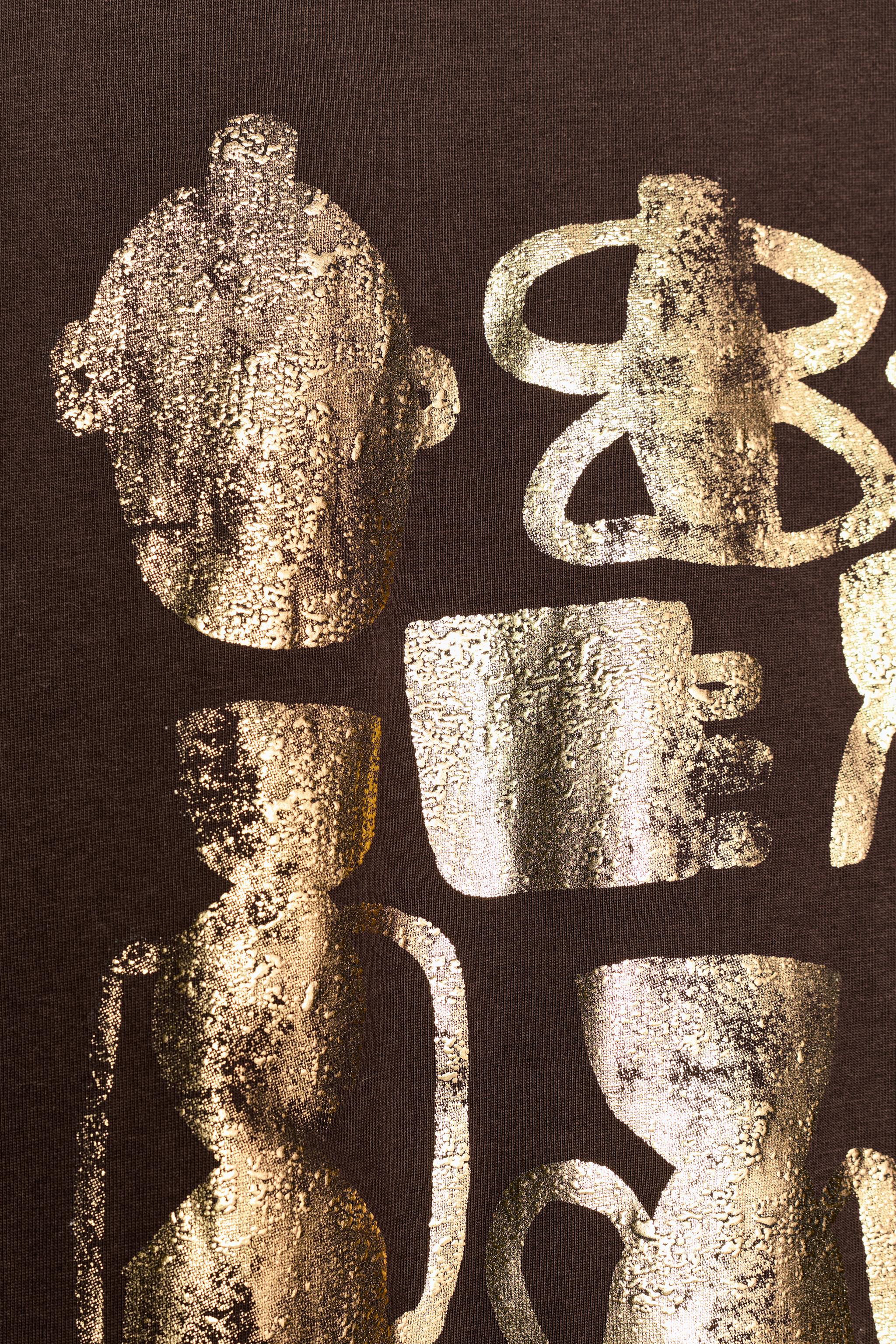 METALLIC SHORT SLEEVE T-SHIRT